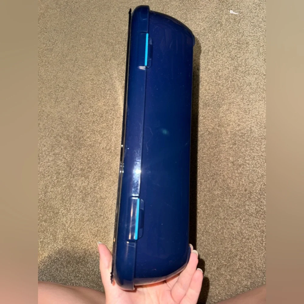 Navy fancy panz foil food insert carrier. Never used